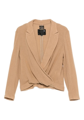 R13 Twisted Lapel top - Neutrals