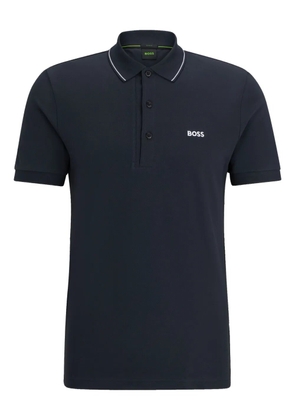 BOSS piqué polo shirt - Blue