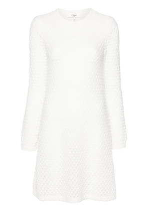 Chloé pointelle-knit mini dress - White