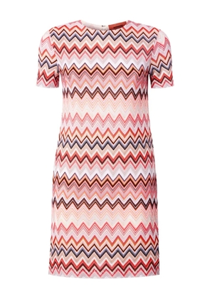 Missoni zigzag-pattern mini dress - Pink