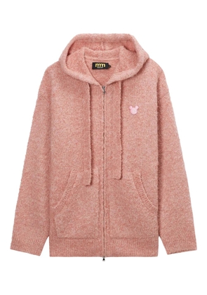 Mini Cream zip-fastening hoodie - Pink