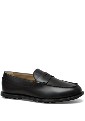 Tod's leather penny-strap loafers - Black