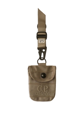 C.P. Company logo-embroidered keyring - Neutrals