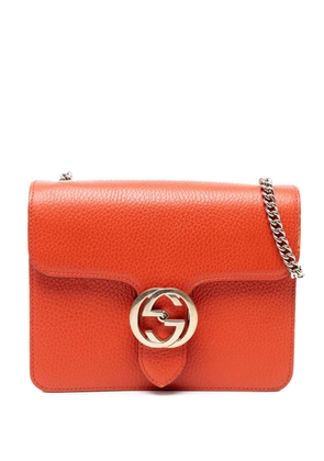 Gucci Pre-Owned 2016-2025 Small Dollar Calfskin Interlocking G crossbody bag - Orange