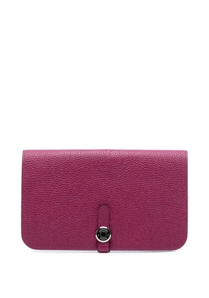 Hermès Pre-Owned 2012 Togo Dogon Duo Wallet GM long wallets - Purple