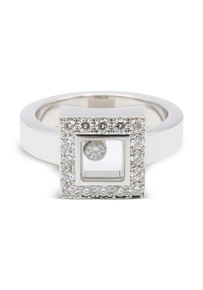 Chopard Pre-Owned 2010s 18K white gold Happy Diamonds ring - Silver