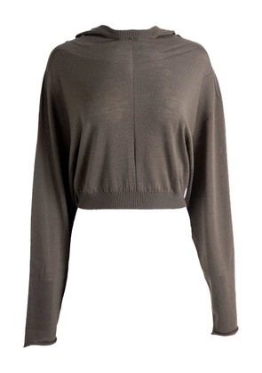 Rick Owens cropped hoodie - Brown