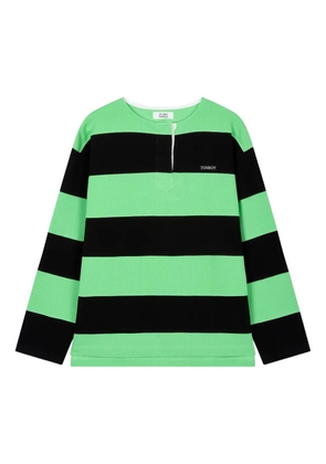 STUDIO TOMBOY stripe rugby sweatshirt - Black
