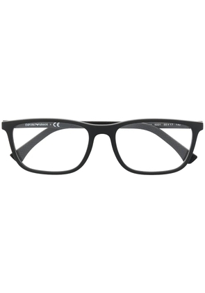 Emporio Armani rectangle wayfarer-frame glasses - Black