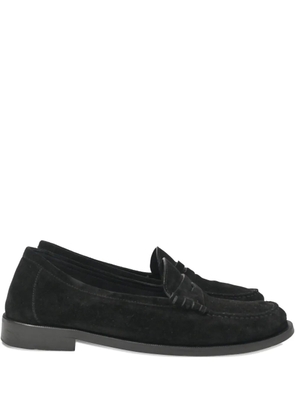 Saint Laurent Pre-Owned almond-toe loafers - Black