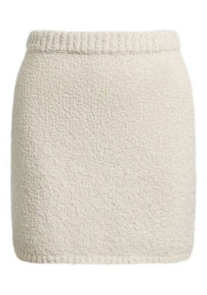 12 STOREEZ knitted mini skirt - Neutrals