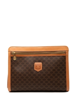 Celine Pre-Owned 1992 Macadam Coated Canvas clutch bag - Brown