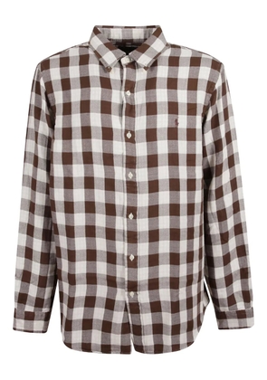 Polo Ralph Lauren checked-logo shirt - Brown