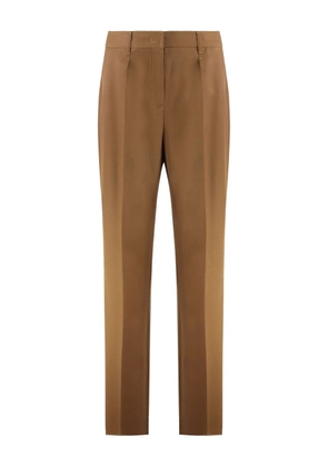 Max Mara pleated wool gabardine trousers - Brown