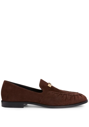 Giuseppe Zanotti Jareth velvet loafers - Brown