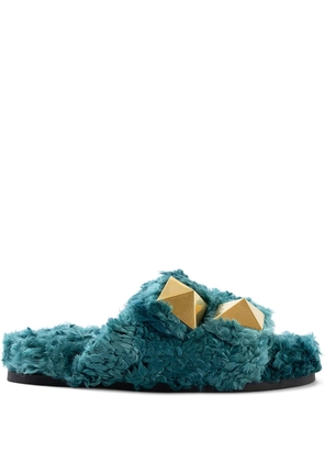 Valentino Garavani pyramidal stud-embellishment sandals - Blue