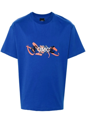 Omc logo-print cotton T-shirt - Blue