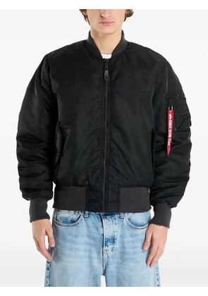 Alpha Industries Alpha Industries MA-1 Distressed internal pocket bomber jacket - Black