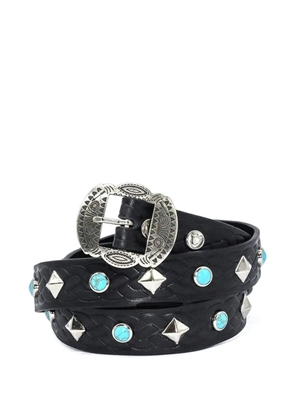 Htc Los Angeles Laurel studded braided belt - Black