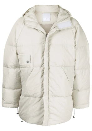 Ports V Heart Earth oversized padded jacket - Neutrals