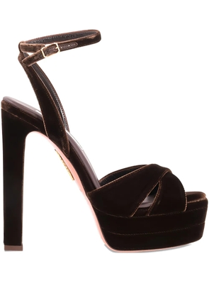 Aquazzura 130mm Divine heeled sandals - Brown