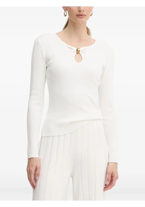 MARCIANO by GUESS keyhole ribbed top - White