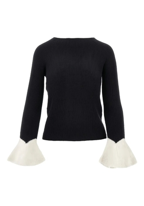 Emporio Armani bell-sleeve sweater - Black