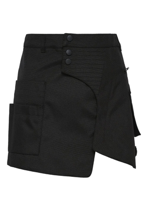 BONBOM carpenter-pocket mini skirt - Black