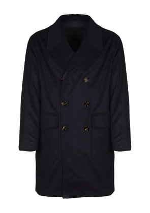 Kired double-breasted pocket coat - Blue