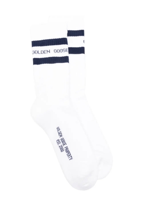 Golden Goose striped socks - White
