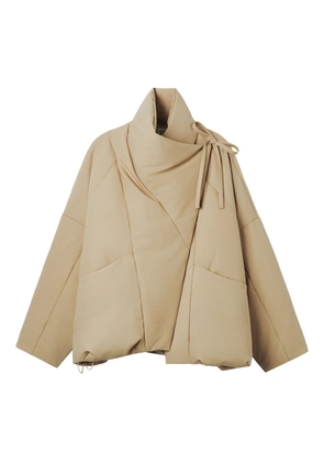 b+ab tie-detail long-sleeve jacket - Neutrals