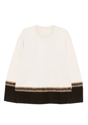 CROQUIS needled spliced T-shirt - Neutrals