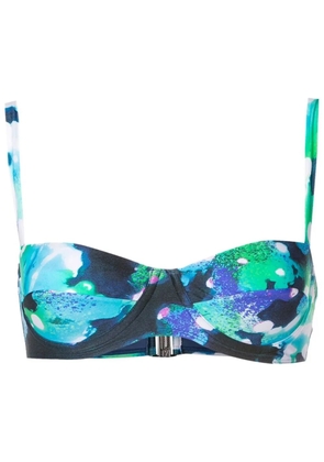 Lenny Niemeyer Coral-print bikini top - Blue