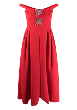 Self-Portrait off-shoulder flared dress