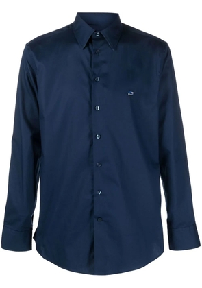 ETRO embroidered-logo cotton shirt - Blue