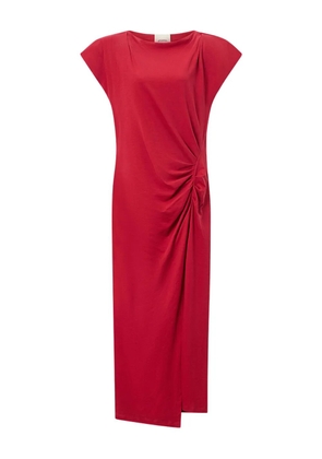 ISABEL MARANT Nadela draped slit maxi dress - Red