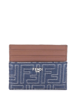 Fendi Pre-Owned 2010-2025 FF Jacquard card holder - Blue
