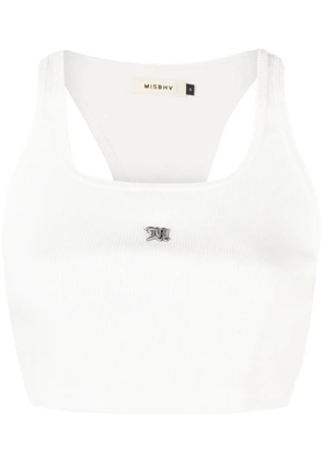 MISBHV The M logo-embroidered top - White