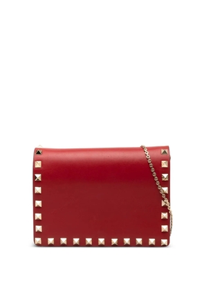 Valentino Garavani Pre-Owned 2000-2017 Leather Rockstud Chain Pouch crossbody bag - Red