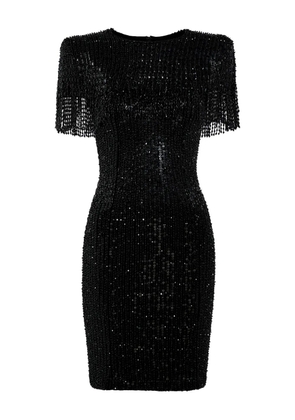 Jenny Packham Swish sequin-embellished beaded mini dress - Black