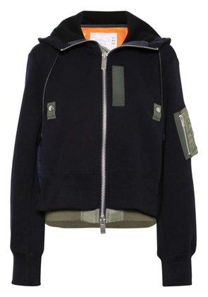 sacai panelled colour-block jacket - Blue