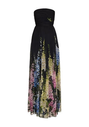 Oscar de la Renta gradient-effect chiffon gown - Black
