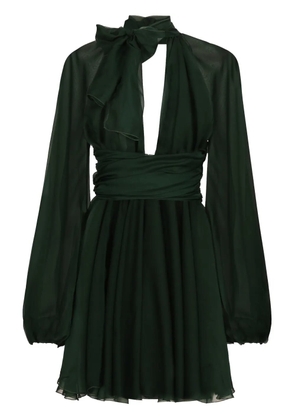 Dolce & Gabbana V-neck silk dress - Green