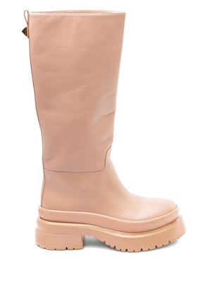 Valentino Garavani platform-sole boots - Neutrals