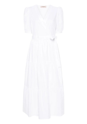 TWINSET cotton poplin maxi dress - White