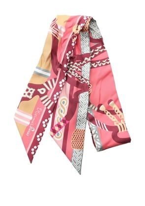 Hermès Pre-Owned 2000s Fantaisie d'Etriers ribbon scarf - Pink