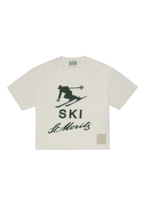 Bally St Moritz skier print T-shirt - White