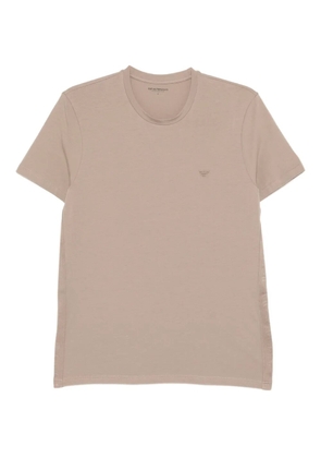 Emporio Armani logo T-shirt - Brown