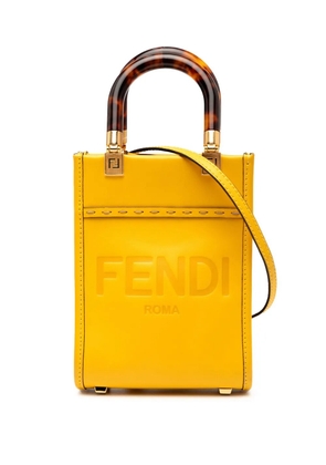 Fendi Pre-Owned 2010-2025 Mini Leather Sunshine Shopper Tote satchel - Yellow