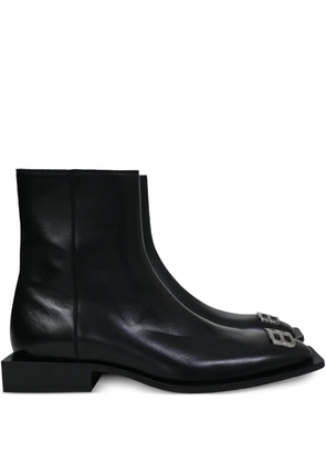 Balenciaga Pre-Owned flat rim zipped ankle boots - Black